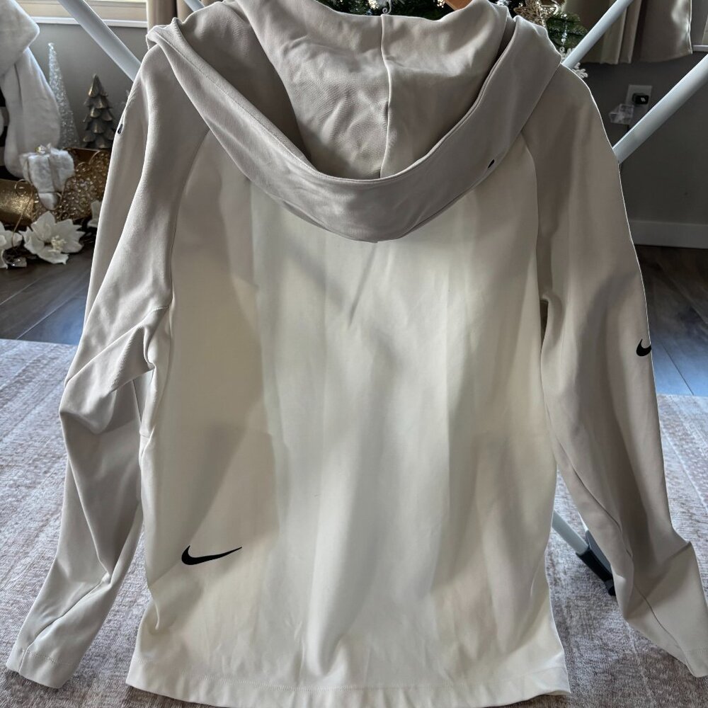 Nike Men's Full Zip, Hooded, Jacket-Colorblock Cream Tan